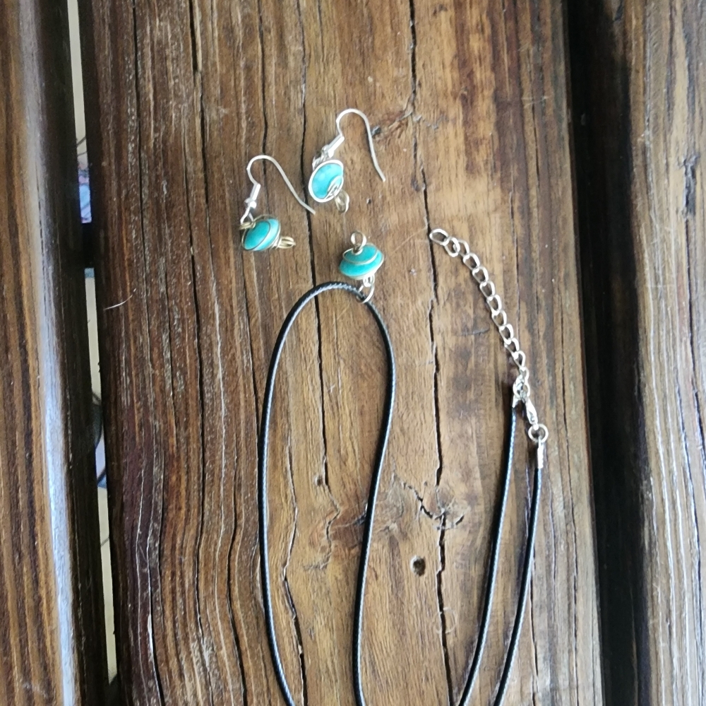 Handmade earring and Necklace set